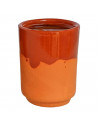 Tradineur - Pack de 3 Vasos de barro - Funcional en Vitro y Gas - Apto para Microonda y Horno - Fácil limpieza en lavavajillas -