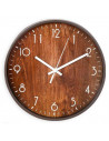 Tradineur - Reloj redondo de pared con números grandes, silencioso, funcionamiento a pilas, minimalista, moderno, decoración, co