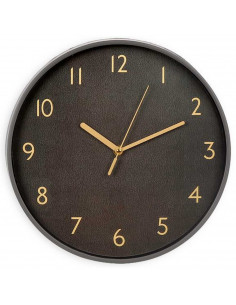 Tradineur - Reloj redondo de pared con números grandes, silencioso, funcionamiento a pilas, minimalista, moderno, decoración, co