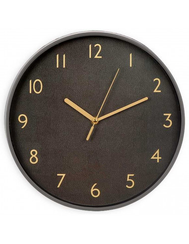Tradineur - Reloj redondo de pared con números grandes, silencioso, funcionamiento a pilas, minimalista, moderno, decoración, co