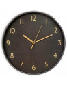 Tradineur - Reloj redondo de pared con números grandes, silencioso, funcionamiento a pilas, minimalista, moderno, decoración, co