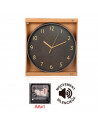 Tradineur - Reloj redondo de pared con números grandes, silencioso, funcionamiento a pilas, minimalista, moderno, decoración, co