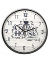 Tradineur - Reloj redondo de pared con números grandes, silencioso, funcionamiento a pilas, minimalista, moderno, decoración, co