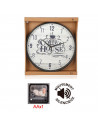 Tradineur - Reloj redondo de pared con números grandes, silencioso, funcionamiento a pilas, minimalista, moderno, decoración, co
