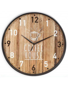 Tradineur - Reloj redondo de pared con números grandes, silencioso, funcionamiento a pilas, minimalista, moderno, decoración, co