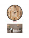 Tradineur - Reloj redondo de pared con números grandes, silencioso, funcionamiento a pilas, minimalista, moderno, decoración, co