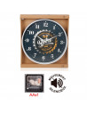 Tradineur - Reloj redondo de pared con números grandes, silencioso, funcionamiento a pilas, minimalista, moderno, decoración, co