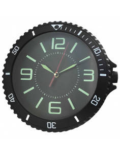 Tradineur - Reloj redondo de pared con números grandes, silencioso, funcionamiento a pilas, minimalista, moderno, decoración, co