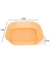 Tradineur - Pack de 50 Moldes de AirFryer de papel - Ideal para freidoras de 3,5 a 5 Litros - Molde antiadherente e impermeable