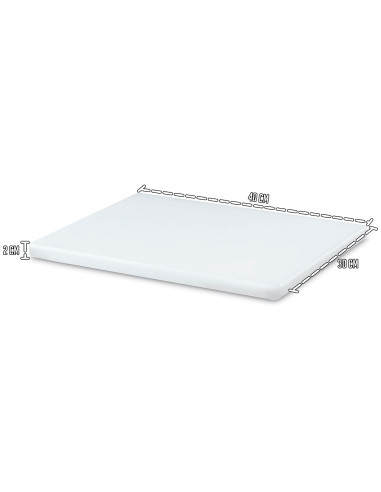Tradineur - Tabla de corte multiusos para cocina - Fabricado en PVC - Duradero y resistente - fácil de limpiar - 40 x 30 cm