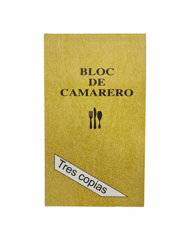 Tradineur - Pack de 12 blocs de camarero, 63 hojas, 21 juegos original + 2 copias, autocopiativas, matriz de corte y tapas de ca