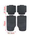 Tradineur - Set de 4 alfombrillas de goma universales para coche, alfombras delanteras y traseras flexibles para vehículos, resi