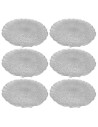 Tradineur - Pack de 6 bajoplatos redondos reutilizables de plástico, modelo Eri, plato llano decorativo, bandeja para presentaci