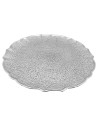 Tradineur - Pack de 6 bajoplatos redondos reutilizables de plástico, modelo Eri, plato llano decorativo, bandeja para presentaci