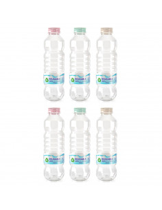 Tradineur - Pack de 6 Botellas de Almacenamiento - Capacidad: 775 ml - Apto para almacenamiento de almientos - Ø 7 x 24 cm