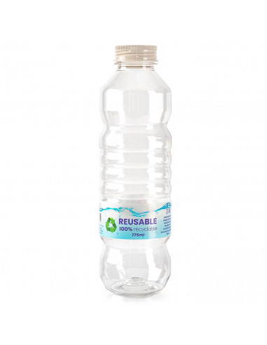 Tradineur - Pack de 6 Botellas de Almacenamiento - Capacidad: 775 ml - Apto para almacenamiento de almientos - Ø 7 x 24 cm