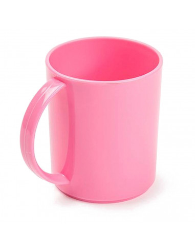 Tradineur - Pack de 4 Tazas Mug - Fabricado en Plástico - Capacidad 350 ml - Apto para microondas y congelador - 11 x 9,7 x 8 cm