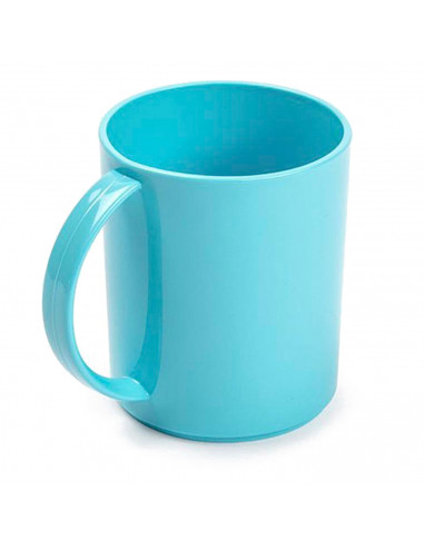 Tradineur - Pack de 4 Tazas Mug - Fabricado en Plástico - Capacidad 350 ml - Apto para microondas y congelador - 11 x 9,7 x 8 cm