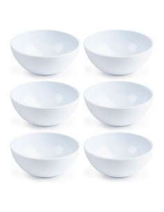 Tradineur - Pack de 6 Cuencos - Capacidad 425 ML - Fabricado en Plástico - Ideal tanto para la hostelería como el hogar - Ø 12 x