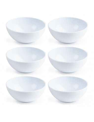 Tradineur - Pack de 6 Cuencos - Capacidad 425 ML - Fabricado en Plástico - Ideal tanto para la hostelería como el hogar - Ø 12 x
