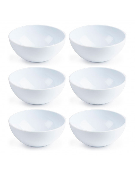 Tradineur - Pack de 6 Cuencos - Capacidad 425 ML - Fabricado en Plástico - Ideal tanto para la hostelería como el hogar - Ø 12 x