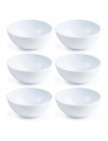 Tradineur - Pack de 6 Cuencos - Capacidad 425 ML - Fabricado en Plástico - Ideal tanto para la hostelería como el hogar - Ø 12 x
