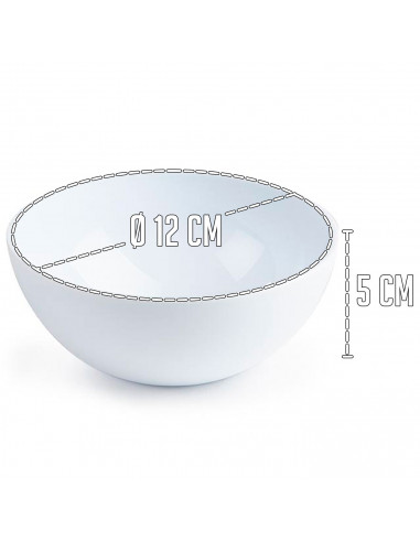 Tradineur - Pack de 6 Cuencos - Capacidad 425 ML - Fabricado en Plástico - Ideal tanto para la hostelería como el hogar - Ø 12 x