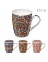 Tradineur - Taza para té, infusiones, incluye filtro y tapa, cerámica y acero inoxidable, mantiene caliente la infusión, regalo