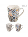 Tradineur - Taza para té, infusiones, incluye filtro y tapa, cerámica y acero inoxidable, mantiene caliente la infusión, regalo