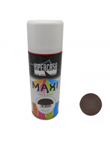 Hipercasa - Bote de pintura en spray color marrón tabaco 400 ml, válido para multitud de superficies de interior y exterior