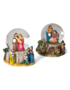 Tradineur - Bola de Agua Nevada Navideña - Figura del Nacimiento - Fabricado en Resina - Decoración navideña - 9 cm - Modelo Ale