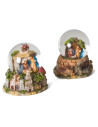 Tradineur - Bola de Agua Nevada Navideña - Figura del Nacimiento - Fabricado en Resina - Decoración navideña - 9 cm - Modelo Ale