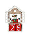 Tradineur - Calendario Navideño - Fabricado en madera - Figura decorativa divertida para nacimiento, Navidad, decoración tradici