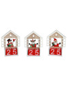 Tradineur - Calendario Navideño - Fabricado en madera - Figura decorativa divertida para nacimiento, Navidad, decoración tradici