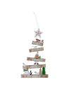 Tradineur - Pack de 2 Colgantes para árbol de Navidad - Fabricado en Madera - Frase grabada en letrero - 24,5 x 13,5 x 0,5 cm -