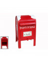 Tradineur - Buzón Americano Navideño - Diseño nevado - Fabricado en Plástico - Figura decorativa - 28 x 16 x 17 cm - Color Rojo