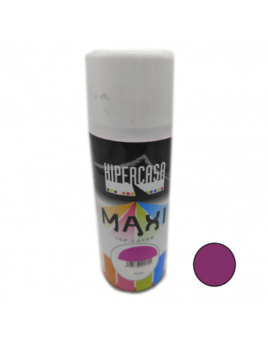 Hipercasa - Bote de pintura en spray color fuscia 400 ml, válido para multitud de superficies de interior y exterior