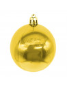 Tradineur - Pack de 16 Bolas de Navidad con diseño de giros - Plástico - Cordón Dorado - Decoración de Navidad - Ø 6 cm - Color