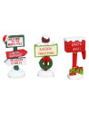 Tradineur - Pack de 3 Señales de dirección navideño - Fabricado en Plástico - Decoración para temporada navideña - 8 x 4 x 2,5 c