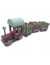 Tradineur - Tren navideño de Madera de 39 cm - Diseño de caramelos y galletas - Decoración navideña - Ideal para dejarlo debajo