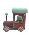 Tradineur - Tren navideño de Madera de 39 cm - Diseño de caramelos y galletas - Decoración navideña - Ideal para dejarlo debajo