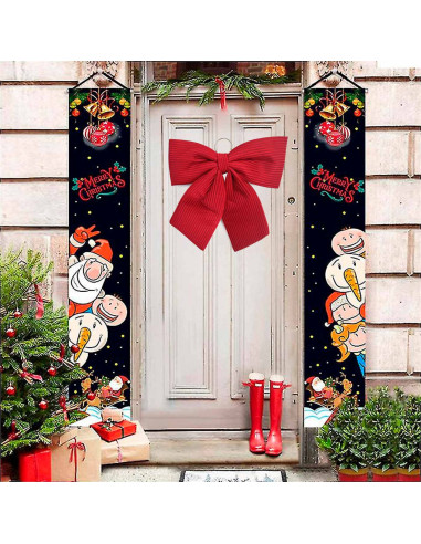 Tradineur - Lazo Praga Navideño - Fabricado en Poliéster y Espuma - Decoración Navideña - 54 x 44 cm - Color Rojo