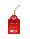 Tradineur - Pack de 3 Buzones Colgantes de Navidad - Fabricado en Madera - Diseño de Carta a Santa Claus - Decoración Navideña -