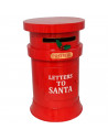 Tradineur - Buzón Redondo de Navidad - Fabricado en Plástico - Ideal para que los niños guarden sus cartas a Santa Claus - Ø 23,