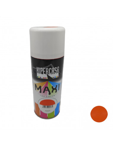 Hipercasa - Bote de pintura en spray color naranja 400 ml, válido para multitud de superficies de interior y exterior