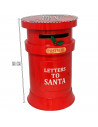 Tradineur - Buzón Redondo de Navidad - Fabricado en Plástico - Ideal para que los niños guarden sus cartas a Santa Claus - Ø 23,