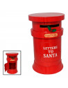 Tradineur - Buzón Redondo de Navidad - Fabricado en Plástico - Ideal para que los niños guarden sus cartas a Santa Claus - Ø 23,