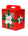 Tradineur - Caja de Cartón Navideño con Asas - Frase Merry Christmas - Ideal para regalos navideños - 34 x 28 x 20,5 cm - Color
