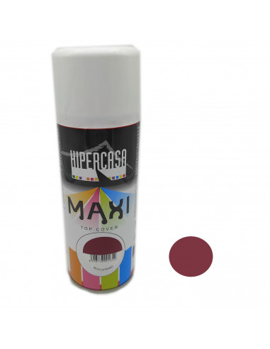 Hipercasa - Bote de pintura en spray rojo intenso 400 ml, válido para multitud de superficies de interior y exterior. Pintura en