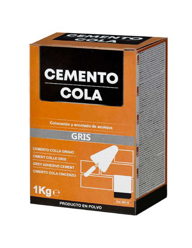 Tradineur - Cemento cola en polvo, colocación, encolado y fijación de azulejos, superficies horizontales y verticales, interior
